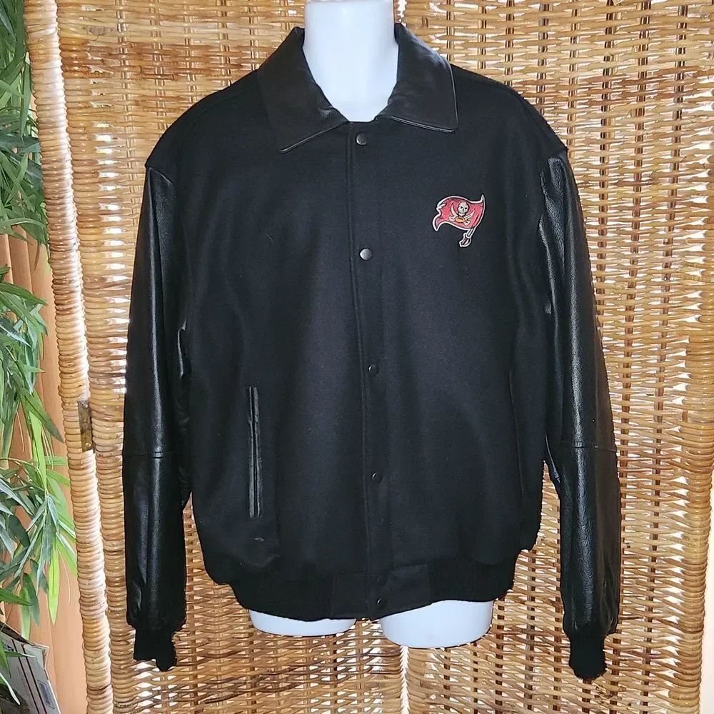Tampa Bay Buccaneers Wool Leather Varsity Jacket XL
